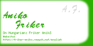 aniko friker business card