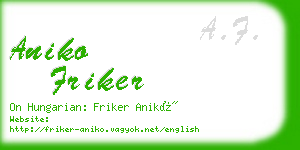 aniko friker business card